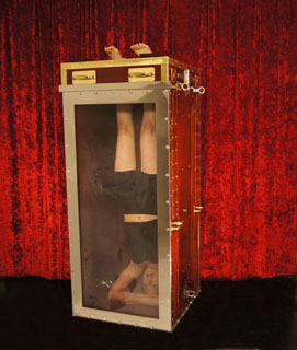 Dayle Krall in Houdini's Chinese Water Torture Cell!